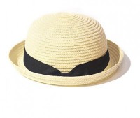 SKB004 custom-made curling straw hat style custom sunscreen straw hat style beach hat making beach hat straw hat style straw hat manufacturer front view